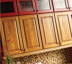 Legacy Cabinets Debut Series Athena Maple and Cherry Door in Paprika Color Tone