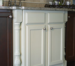Legacy Cabinets Debut Series Madison Maple Door in Walnut and Sage